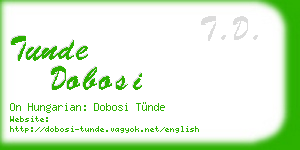 tunde dobosi business card